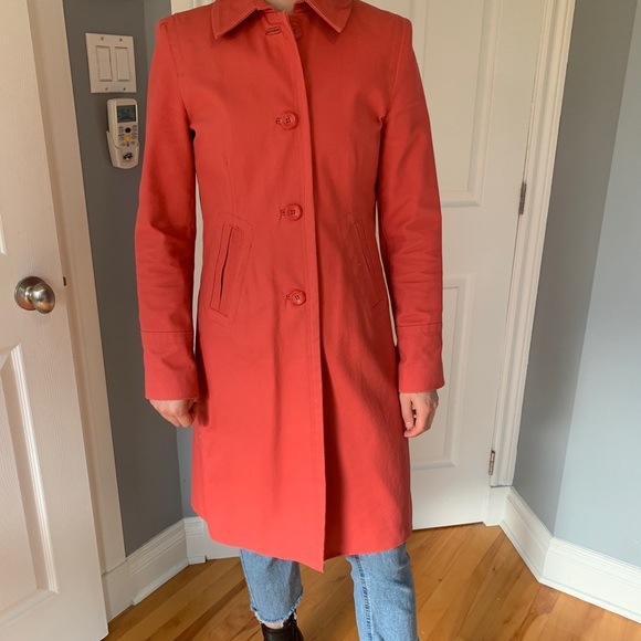 Smart Set coral light trench coat thick cotton - Picture 3 of 11